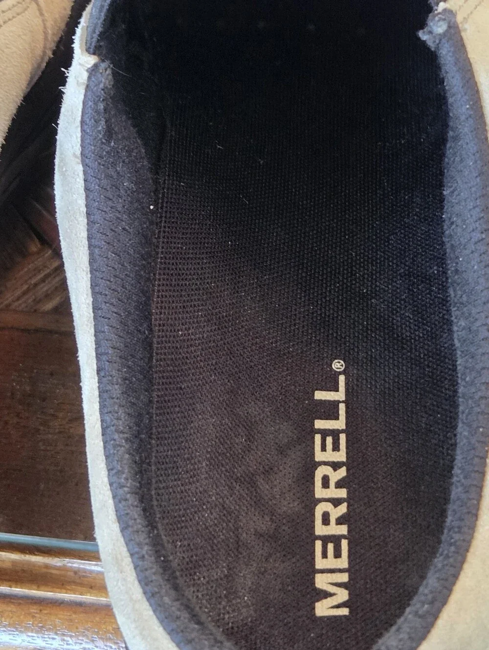 Merrell Jungle Slide Men’s Slip On Shoes 10.5 Classic Taupe Suede Leather